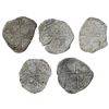 Image 2 : Lot of five Potosi, Bolivia, cob 4 reales, Philip III, assayers not visible, Grade 4, certificates m