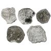 Image 2 : Lot of five Potosi, Bolivia, cob 4 reales, Philip III, assayers not visible, Grade 4, certificates m