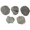 Image 1 : Lot of five Potosi, Bolivia, cob 4 reales, Philip III, assayers not visible, Grade 4, certificates m