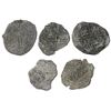 Image 2 : Lot of five Potosi, Bolivia, cob 4 reales, Philip III, assayers not visible, Grade 4, certificates m