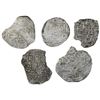 Image 1 : Lot of five Potosi, Bolivia, cob 4 reales, Philip III, assayers not visible, Grade 4, certificates m