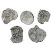 Image 2 : Lot of five Potosi, Bolivia, cob 4 reales, Philip III, assayers not visible, Grade 4, certificates m