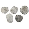 Image 1 : Lot of five Potosi, Bolivia, cob 4 reales, Philip III, assayers not visible, Grade 4, certificates m