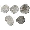 Image 2 : Lot of five Potosi, Bolivia, cob 4 reales, Philip III, assayers not visible, Grade 4, certificates m