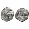 Image 1 : Potosi, Bolivia, cob 2 reales, Philip III, assayer R (curved leg), Grade-1 quality but Grade 2 in da