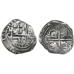 Potosi, Bolivia, cob 2 reales, Philip III, assayer Q, Grade 2, certificate missing.