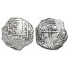 Image 1 : Potosi, Bolivia, cob 2 reales, Philip III, assayer T, Grade-1 quality but Grade 3 in database, certi