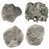 Image 1 : Lot of four Mexico City, Mexico, cob 4 reales, Philip III, assayers not visible, Grades 3 and 4 (two