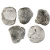 Image 1 : Lot of five Potosi, Bolivia, cob 8 reales, Philip III, various assayers (where visible), Grade 3, ce