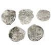 Image 2 : Lot of five Potosi, Bolivia, cob 8 reales, Philip III, various assayers (where visible), Grade 3, ce