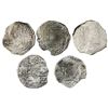 Image 1 : Lot of five Potosi, Bolivia, cob 8 reales, Philip III, various assayers (where visible), Grade 3, ce