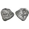 Image 1 : Potosi, Bolivia, cob 2 reales, Philip III, assayer not visible, Grade 3.