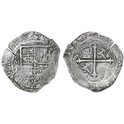 Mexico City, Mexico, cob 8 reales, Philip III, assayer F.