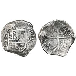 Mexico City, Mexico, cob 8 reales, Philip IV, assayer D.