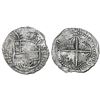 Image 1 : Potosi, Bolivia, cob 8 reales, Philip III, assayer not visible, denomination as "O-III-V."