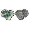 Image 1 : Uncleaned clump of four cobs (three 8 reales and one 2 reales).