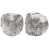 Image 1 : Potosi, Bolivia, cob 8 reales, (16)46, assayer not visible, upper half of shield transposed (very ra