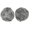 Image 1 : Potosi, Bolivia, cob 8 reales, (1649)O, with crowned-(?) countermark on cross.