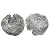 Image 1 : Potosi, Bolivia, cob 8 reales, 1650O, with THREE crowned countermarks (two T's on shield, one script