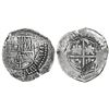 Image 1 : Potosi, Bolivia, cob 8 reales, (16)51E, with arms countermark on cross.