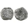 Image 1 : Potosi, Bolivia, cob 4 reales, 1650O, with crowned-L countermark on cross.
