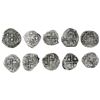 Image 2 : Lot of ten Potosi, Bolivia, cob 1R, Philip III and IV, various assayers (where visible).