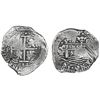 Image 1 : Potosi, Bolivia, cob 8 reales, 1653E, dot-PH-dot at top.