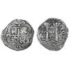 Image 1 : Potosi, Bolivia, cob 4 reales, 1653E, dot-PH-dot at top.