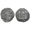 Image 1 : Potosi, Bolivia, cob 8 reales, 1658E, pomegranate at top on both sides.