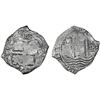 Image 1 : Potosi, Bolivia, cob 8 reales, 1679V, assayer at top left and bottom right (rare).