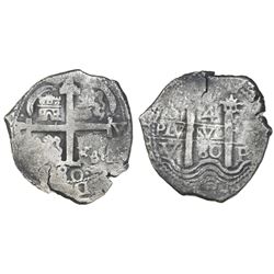 Potosi, Bolivia, cob 4 reales, 1680V.