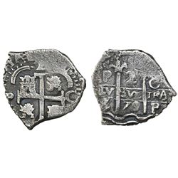 Potosi, Bolivia, cob 2 reales, 1679C.