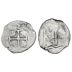 Potosi, Bolivia, cob 2 reales, 1679C.