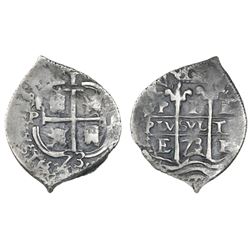Potosi, Bolivia, cob 1 real, 1673E.