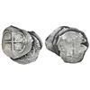 Image 1 : Clump of three Potosi, Bolivia, cob 8 reales, dated 1663E, 1677E and 1679 (assayer not visible), ex-