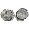 Image 1 : Clump of two Potosi, Bolivia, cob 8 reales, one 1679C and the other with date and assayer not visibl