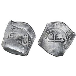Mexico City, Mexico, cob 8 reales, Philip V, assayer not visible.