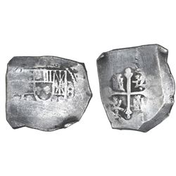Mexico City, Mexico, cob 8 reales, Philip V, assayer not visible.