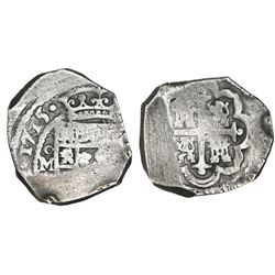 Mexico City, Mexico, cob 4 reales, 1715(J), rare.