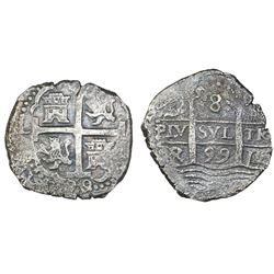Lima, Peru, cob 8 reales, 1699R.