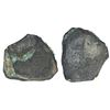 Image 1 : Clump of two Mexico City, Mexico, cob 8 reales, uncleaned as found.