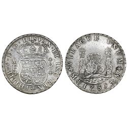 Mexico City, Mexico, pillar 8 reales, Philip V, 1735MF.