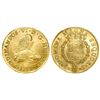 Image 1 : Santiago, Chile, gold bust 8 escudos, Ferdinand VI, 1751J, PCGS UNC detail / salt water damage, in p