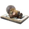 Image 1 : Clump of at least ten (and maybe more) English East India Company copper X cash (1808) and cannonbal