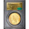 Image 2 : USA (San Francisco mint), gold $20 coronet Liberty "double eagle," 1857-S, bold 7, faint S, PCGS MS6