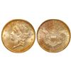Image 1 : USA (San Francisco mint), gold $20 coronet Liberty "double eagle," 1857-S, 20C narrow serif, PCGS MS