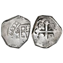 Mexico City, Mexico, cob 2 reales, 1729R.