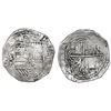Image 1 : Potosi, Bolivia, cob 8 reales, Philip II, assayer B (5th period), borders of x's.