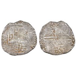 Potosi, Bolivia, cob 8 reales, 1629T, large-dot borders, ex- Panama hoard. 