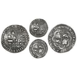 Potosi, Bolivia, cob 8 reales Royal (galano), 1638TR, denomination VIII, very rare.